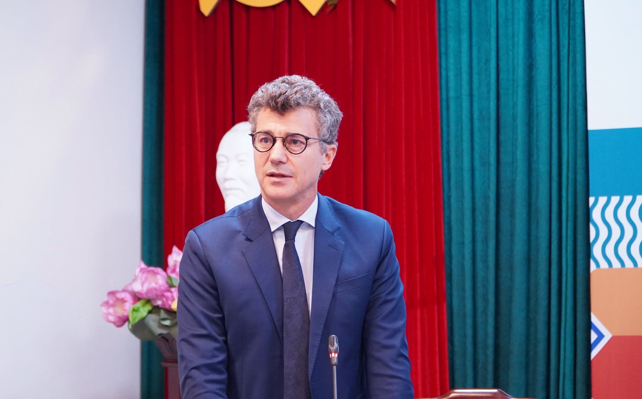 Mr. Jonathan Wallace Baker, Head of the UNESCO Office in Hanoi at the conference. Photo: UNESCO